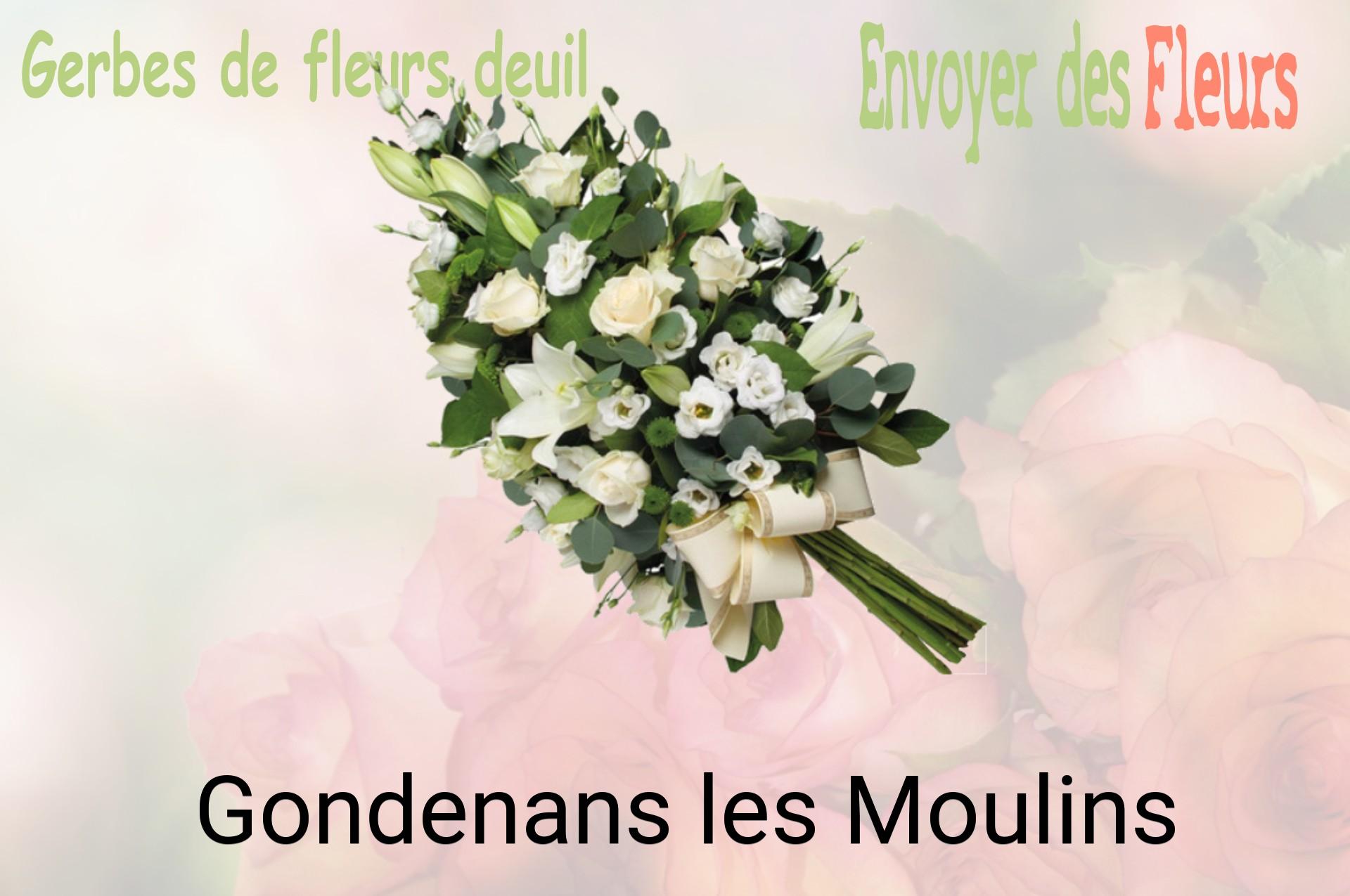 Gerbe de fleurs de deuil livrée à Gondenans-les-Moulins